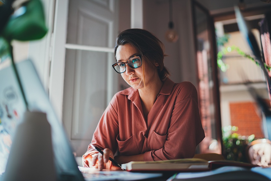 Contact Us - Small Business Owner Working On Computer At Home
